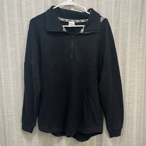 Victoria’s Secret PINK black quarter zip sweatshirt WITH POCKETS